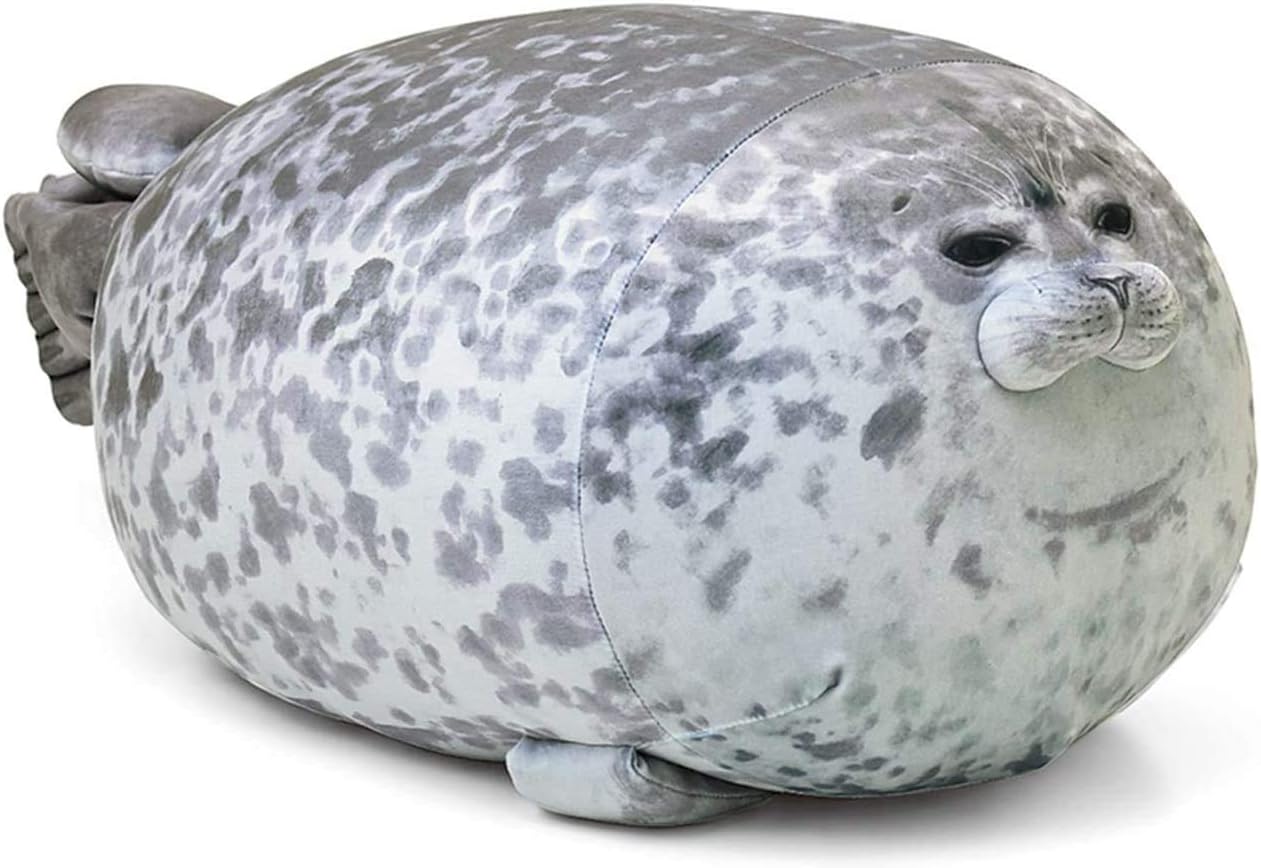Chubby Blob Seal Pillow,Stuffed Cotton Plush Animal Toy Cute Ocean Small(13 in)