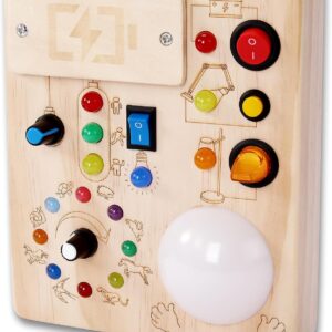 Board for 1-4 Year Old, Slap-Activated LED Light Sensory Switch Board, Educational Fine Motor Skills Learning Toy
