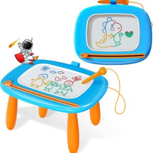 Magnetic Drawing Board, Toddler Girl Toys for 1-3 Year Old, Doodle Board Pad Learning and Educational Toys for 1 2 3 Year Old Baby Kids Birthday Gift (Light Blue)