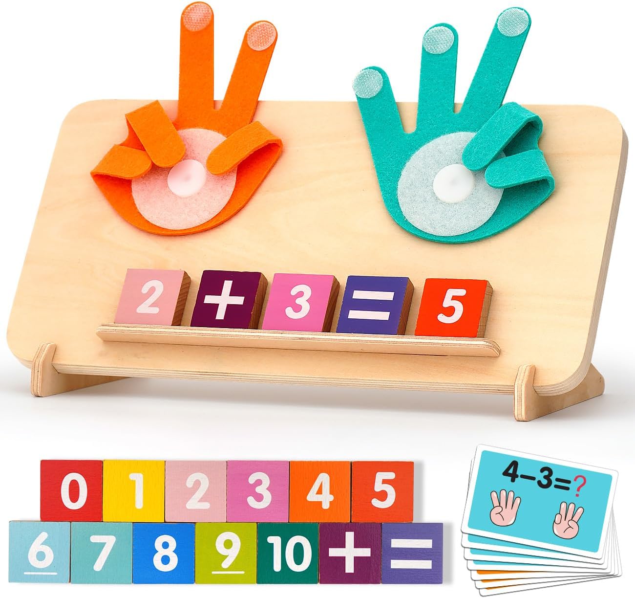 Preschool Learning Toys for Toddlers 2-4, Educational Math Manipulatives Number Counting Blocks for Kids, Toys for 3-5 Year Old Boys Girls Birthday Gifts