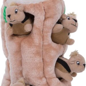 Hide-A-Squirrel  Toy – Interactive 2‑in‑1 Plush Puzzle with 6 Squeaky Removable Squirrels, X-Large