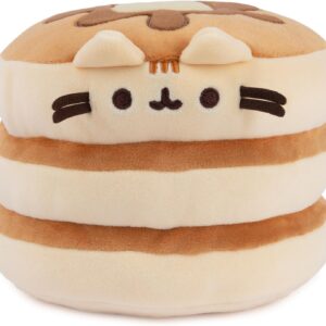 the Cat Pancake Squisheen Plush, Squishy Toy Stuffed Animal for Ages 8 and Up, Brown, 6”