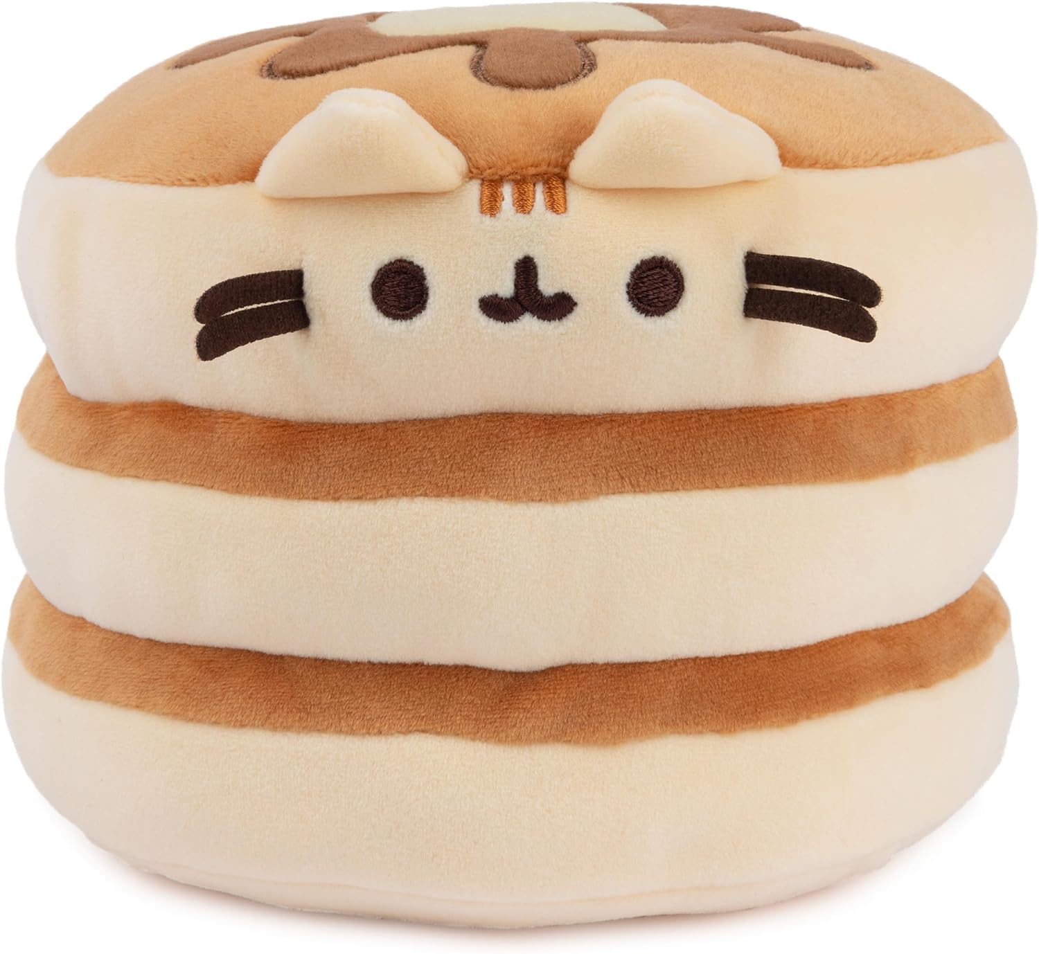the Cat Pancake Squisheen Plush, Squishy Toy Stuffed Animal for Ages 8 and Up, Brown, 6”
