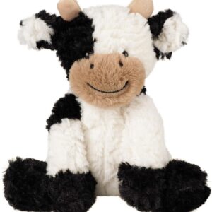 Adorable Cow Plush Toy Floppy Dairy Cattle Soft Kawaii Cow Stuffed Animal Cute Birthday Holiday Gift for Boys Girls Kids Toddlers, 9''